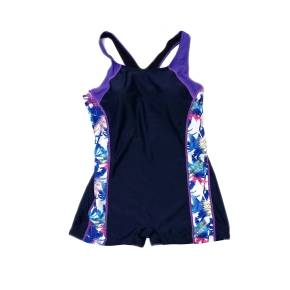 NWT Ecosprial Women's M Athletic One Piece Swimsuits Boyleg Swimming Suit - Picture 6 of 8